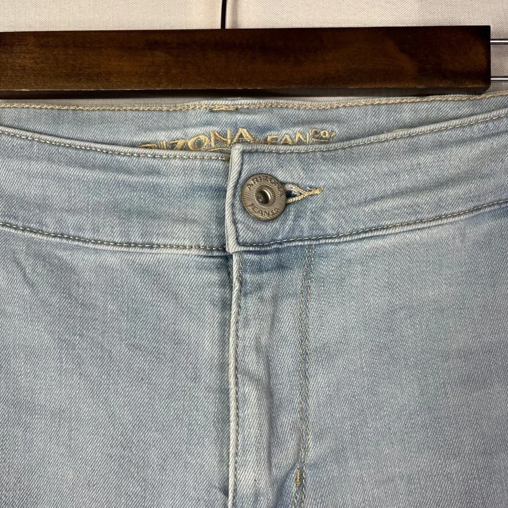 Arizona Light Blue Wash Distressed Super Skinny Jeans 24 - Picture 5 of 5
